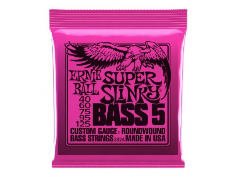 Encordoamento para Baixo 5 cordas .040 Ernie Ball Super Slinky Bass Ref. 2824