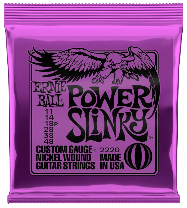 Encordoamento Guitarra Ernie Ball 2220 Power Slinky Nickel Wound 011-048