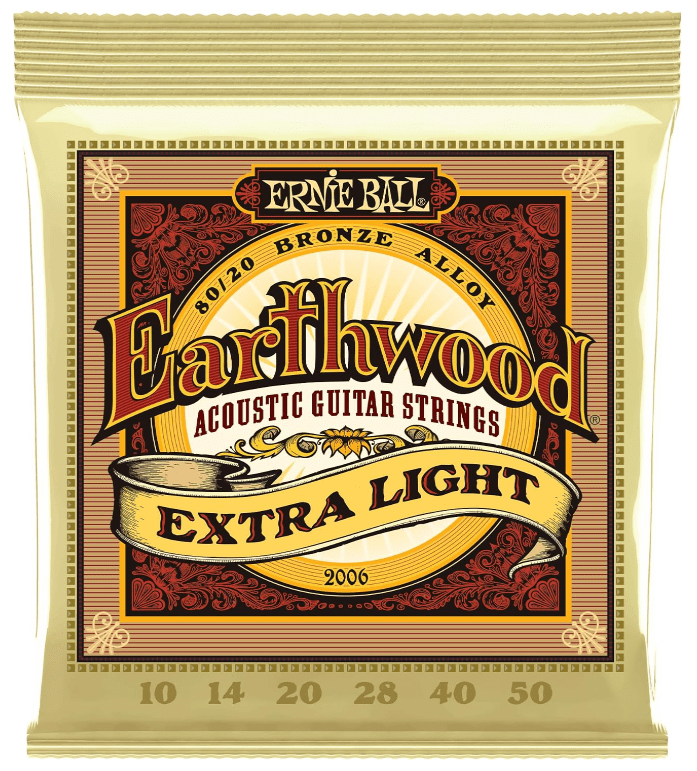 Encordoamento Violao Aco Ernie Ball 2006 Earthwood Medium Light Bronze 80/20 012-054