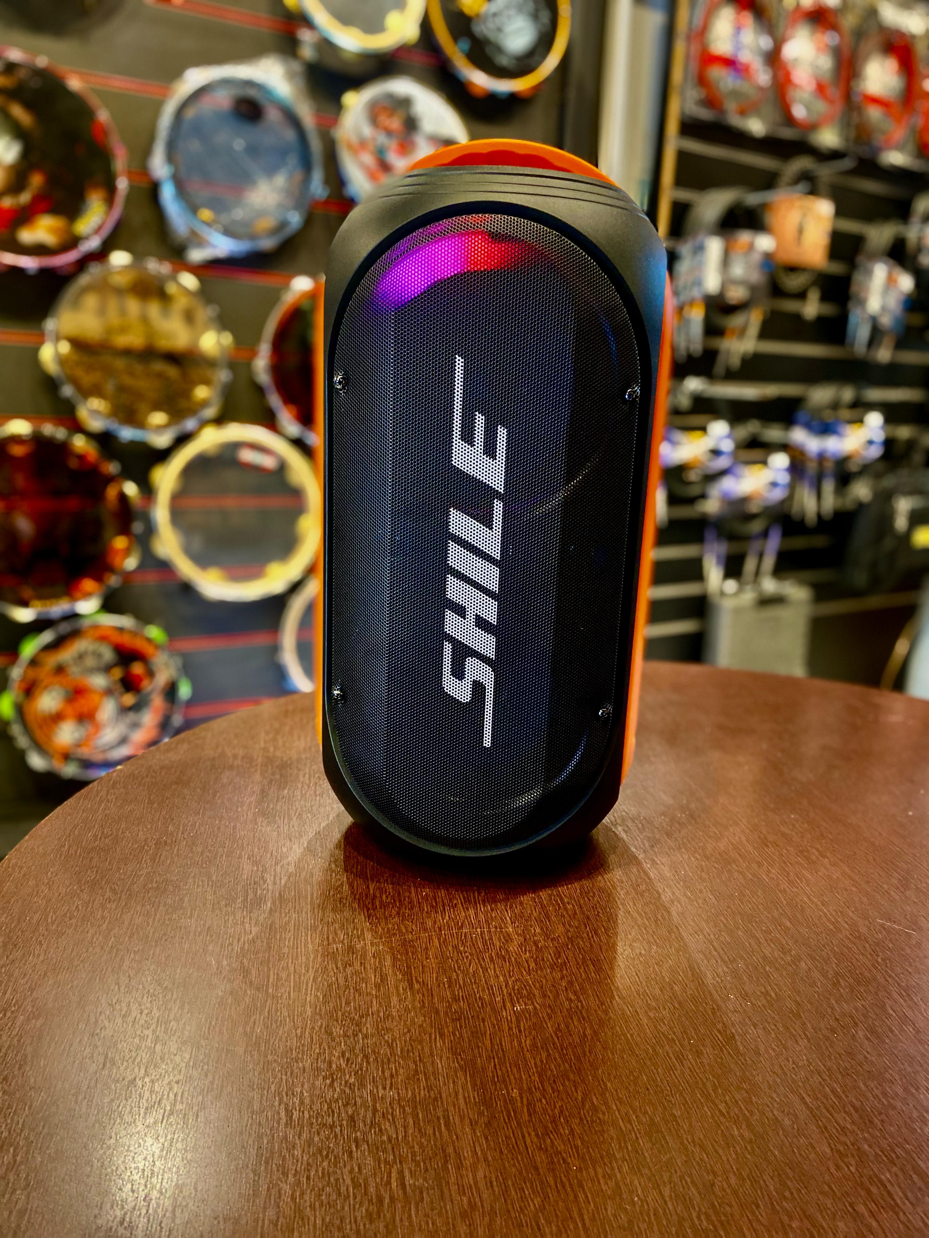 Caixa Acústica Ativa SHILE c/bateria 2x08" + Microfone sem fio SL-2019
