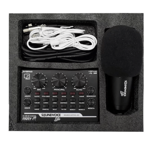 Interface de Áudio(KIT) SoundVoice Lite SoundCasting KT-300 