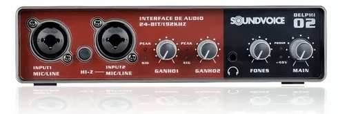 Interface de Áudio SoundVoice Delphi-02 
