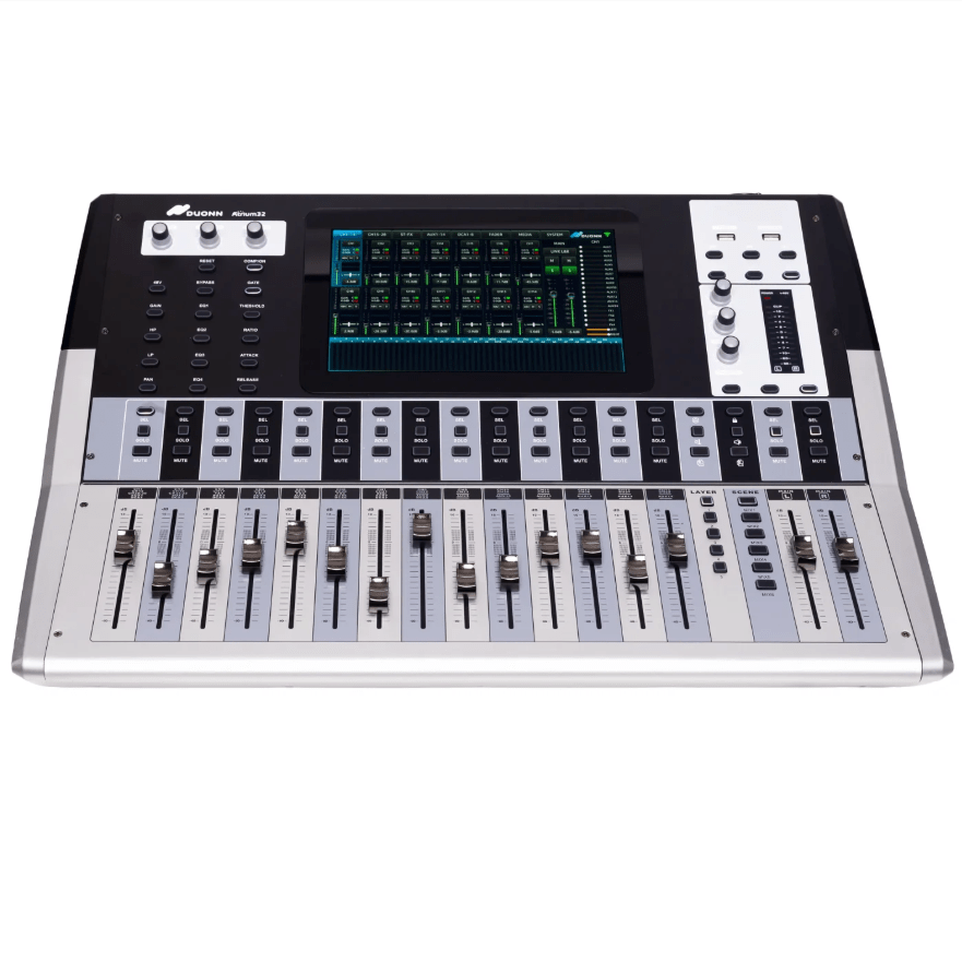 Mesa de Som Digital Duonn Atrium 32 Canais com Interface de Áudio