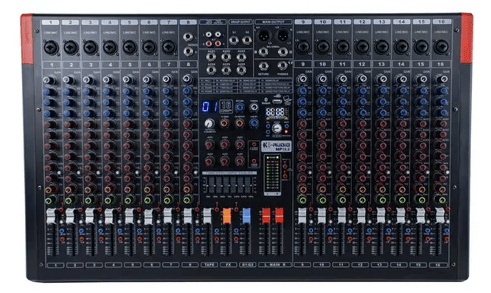 Mixer K-Audio 16 canais 6 auxiliares MP-16.6