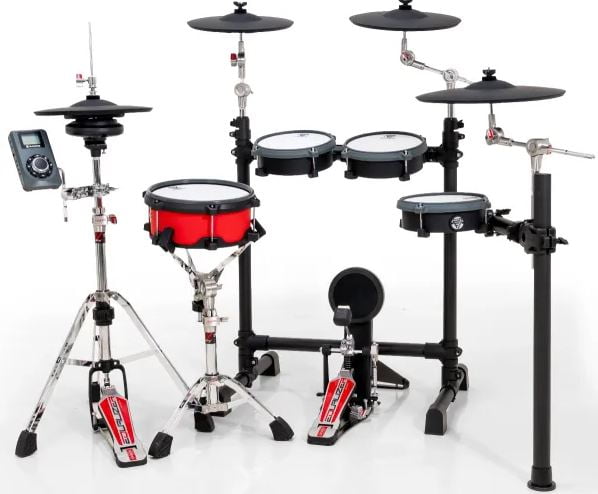 Bateria Eletrônica E-FORCE EF2-V4.0 - COR: Preto Fosco c/Caixa Red Acetinada