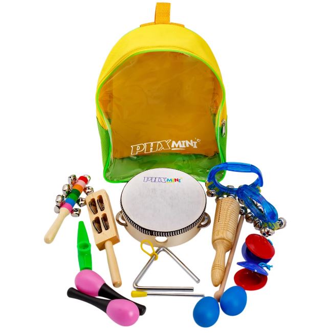 KIT Bandinha  Com  10 Instrumentos  Infantil Com Mochila TZ10-1 PHX 
