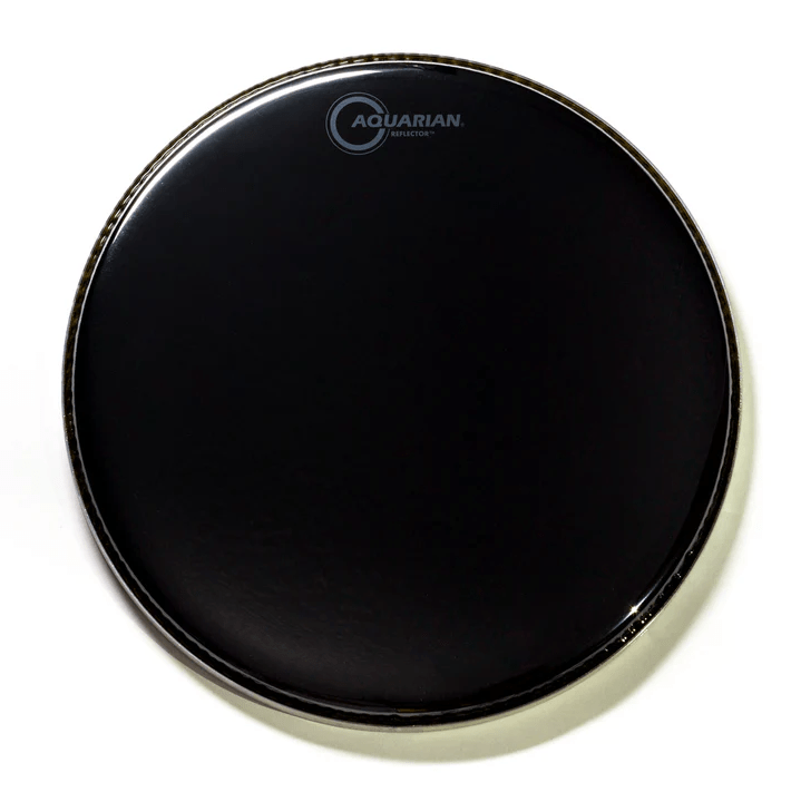 Pele para Tom / Surdo / Caixa Aquarian 8" Reflector Black Mirror REF8BK – Filme Duplo Híbrido