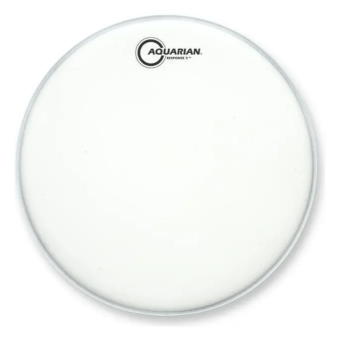 Pele para Tom / Surdo / Caixa Aquarian 8" Response 2 Texture Coated TCRSP28 – Filme Duplo Porosa Branca