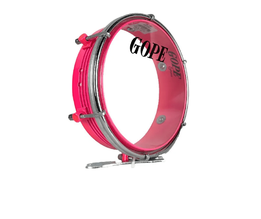 Tamborim Gope 6" Alumínio Luminix Rosa Pele Cristal 6 Afinações (595ALXRCRC)