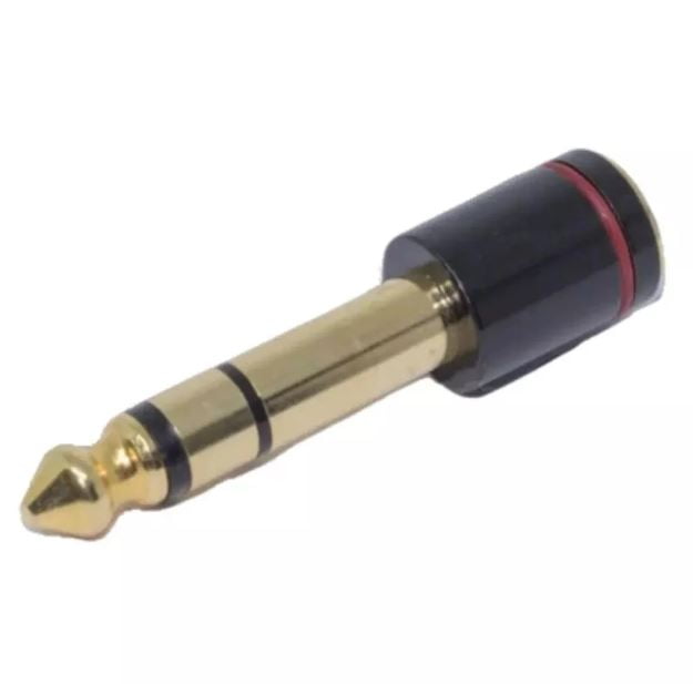 Plug Adaptador P-2 × P-10 Stereo Metal PRETO ref.101.2.96