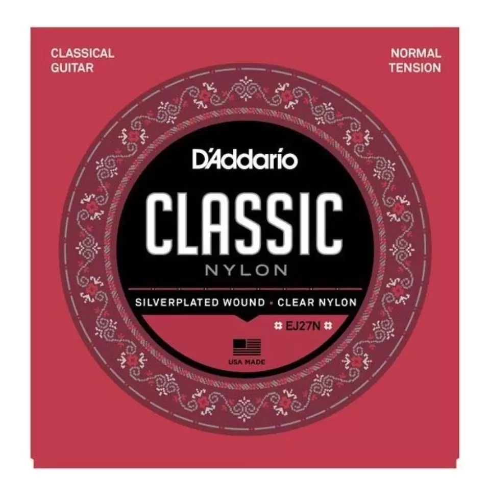 Encordoamento para Violão de Nylon D'Addario EJ27N Classic Nylon Normal Tension