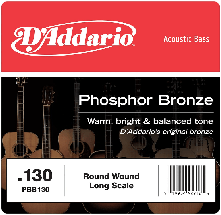 Corda Avulsa Baixolão D'Addario Phosphor Bronze PBB130 B/Si 130