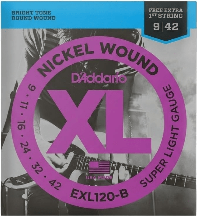 Encordoamento Guitarra D'Addario EXL120 XL Nickel Wound Super Light 009-042