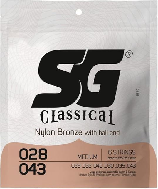 Encordoamento para Nylon SG Bronze Tensão Média ref.5280