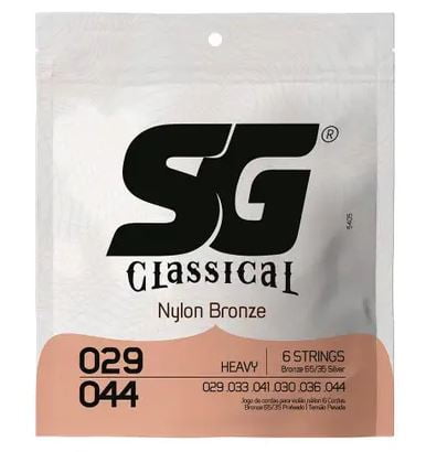 Encordoamento para Violão Nylon SG Bronze Tensão Alta ref.5405