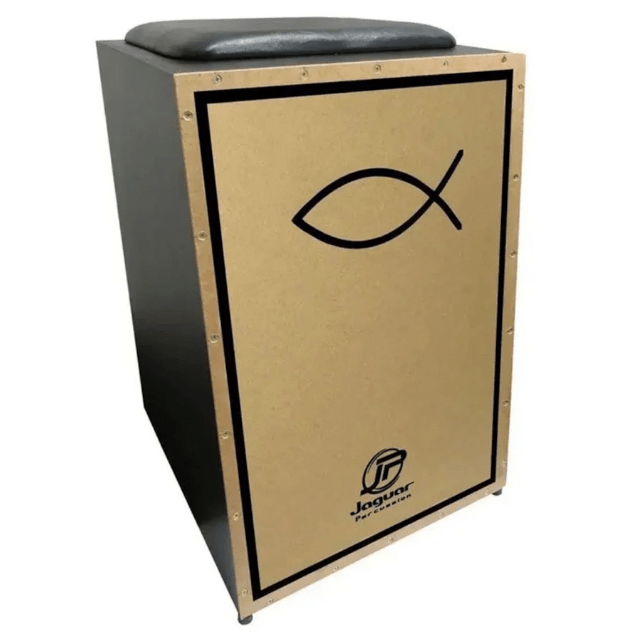 Cajon JAGUAR Eletroacústico K2 Pro - MODELO: PB 002EQ(Peixe) 