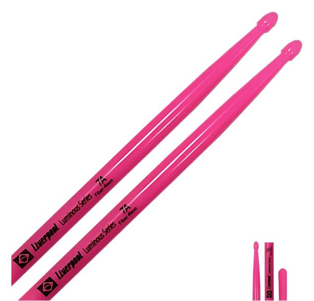 Baqueta NEON FLUORESCENTE - MEDIDA: 7A, COR: Pink