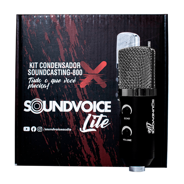 Microfone SoundVoice Condensador Lite SoundCasting 800X 