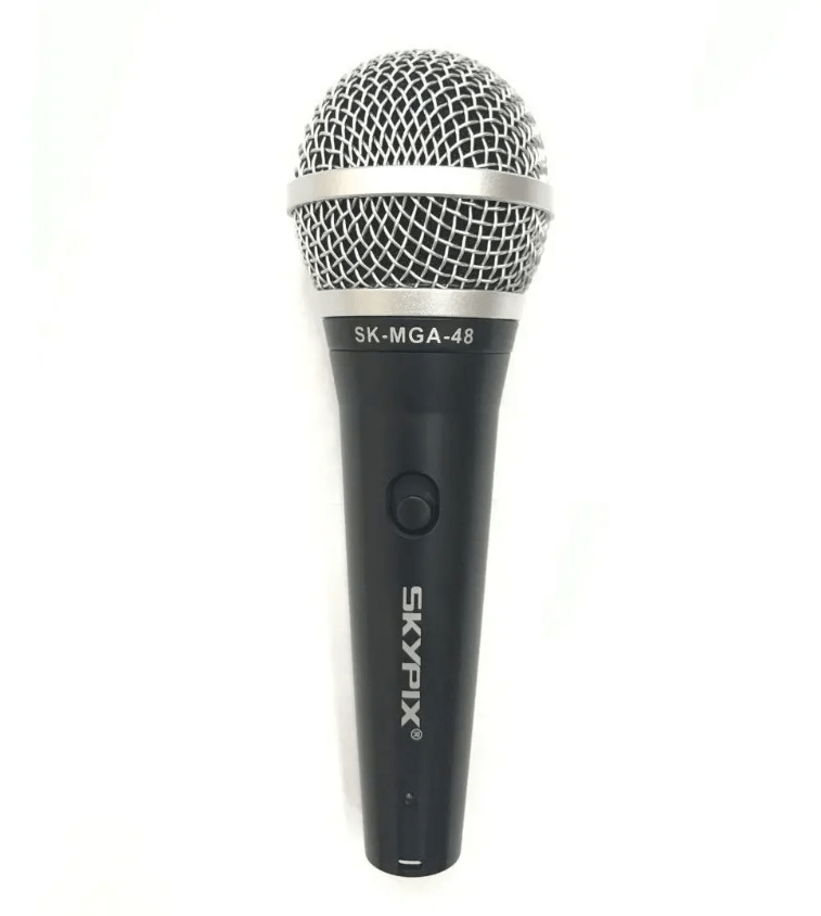Microfone Dinâmico Vocal Skypix SK-MGA48 com Cabo