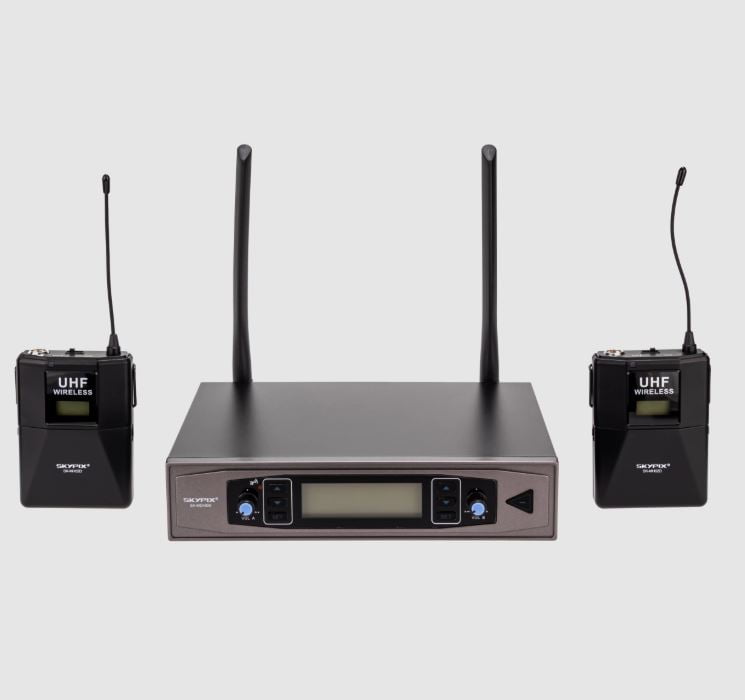 Microfone Skypix UHF (160freq) Headset/Headsedt MH-02D  