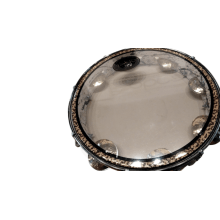 Pandeiro de 11" TAKTO Pele Transparente Garras Simples - COR: Preto/Dourado ref.366LCAPD, FERRAGEM: Cromada