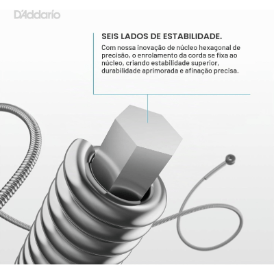 Encordoamento Baixo 4 Cordas D'Addario EXL220 XL Nickel Wound 040-095