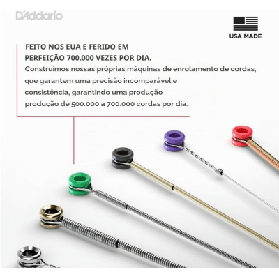 Encordoamento Baixo 4 Cordas D'Addario EXL220 XL Nickel Wound 040-095
