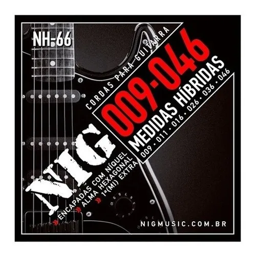 Encordoamento para Guitarra 009/046 NIG Híbrida NH-66
