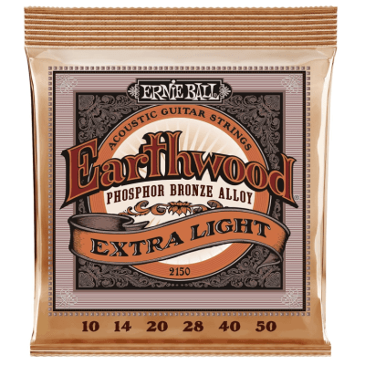 Encordoamento Violao Aco Ernie Ball 2150 Earthwood Phosphor Bronze Extra Slinky 010-050