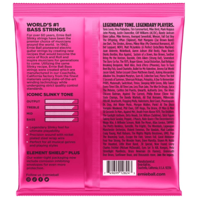 Encordoamento Baixo 5 Cordas Ernie Ball 2824 Super Slinky Nickel Wound 040-125
