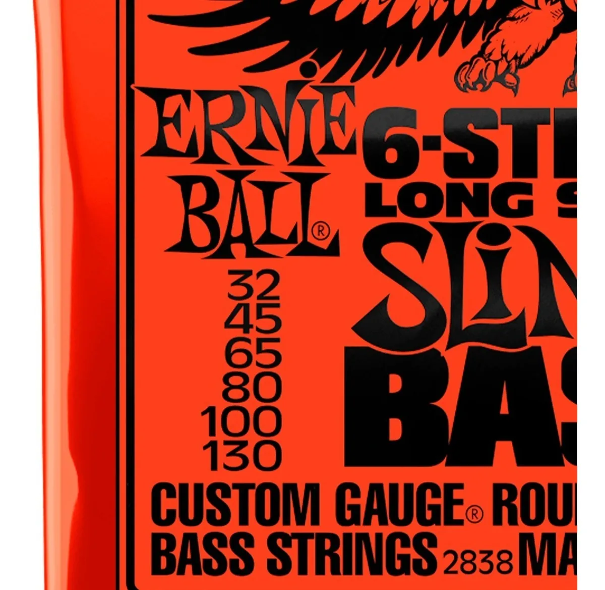 Encordoamento para Baixo 6 cordas .032 Ernie Ball Long Scale Slinky Bass
