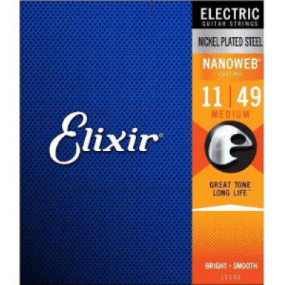 Encordoamento para Guitarra Elixir Nanoweb Medium .011 