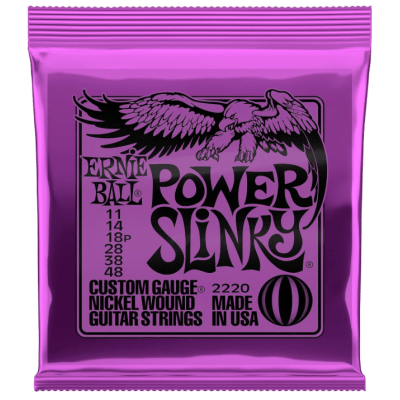 Encordoamento Guitarra Ernie Ball 2220 Power Slinky Nickel Wound 011-048 Encordoamento Guitarra Ernie Ball 2220 Power Slinky Nickel Wound 011-048
