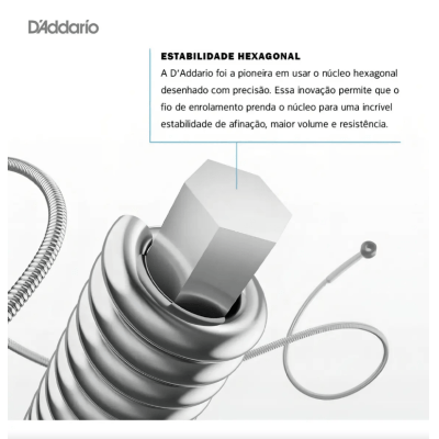 Encordoamento Violão Aço D'Addario EJ10 Extra Light 80/20 Bronze 010-047