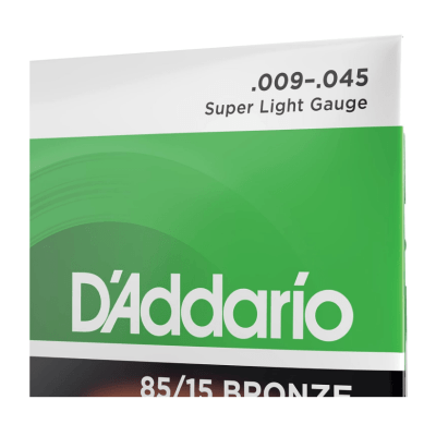 Encordoamento Violão Aço D'Addario EZ890 85/15 Bronze Super Light 009-045