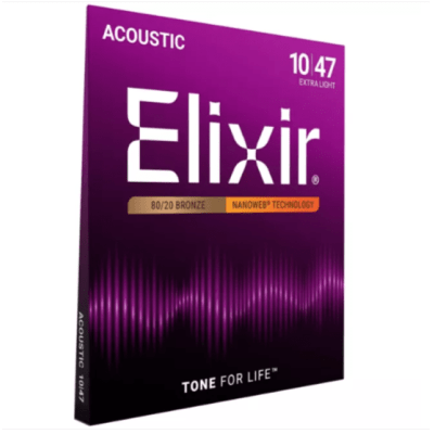 Encordoamento para Violão Aço Elixir Nanoweb Extra Light .010