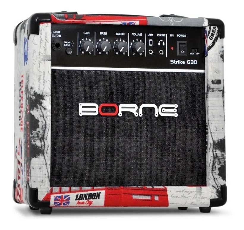 Amplificador para Guitarra 15 W RMS Borne Strike G30