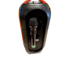 Caixa Acústica Ativa SHILE c/bateria 2x08" + Microfone sem fio SL-2019