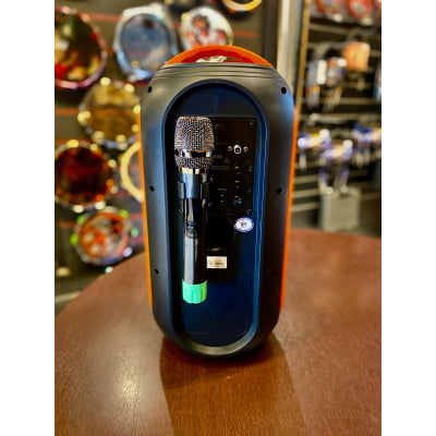 Caixa Acústica Ativa SHILE c/bateria 2x08" + Microfone sem fio SL-2019