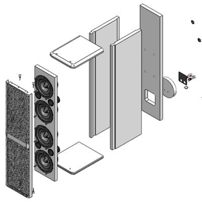Caixa Acústica Passiva 4 Ohms  4HF T400 - COR: Branca cod.2027 
