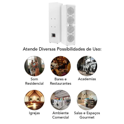 Caixa Acústica Passiva 4 Ohms  4HF T400 - COR: Branca cod.2027 