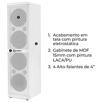 Caixa Acústica Passiva 4 Ohms  4HF T400 - COR: Branca cod.2027 