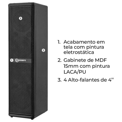 Caixa Acústica Passiva Taramps  4 Ohms  4HF T400 - COR: Preta cod.2028