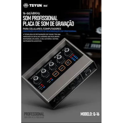 Interface de Áudio TEYUN Q-16