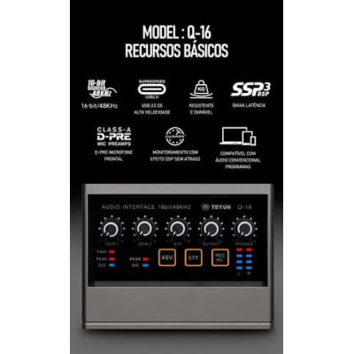 Interface de Áudio TEYUN Q-16