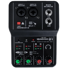 Interface/Mixer 2 canais Multitrack SoundVoice DELPHI-01 