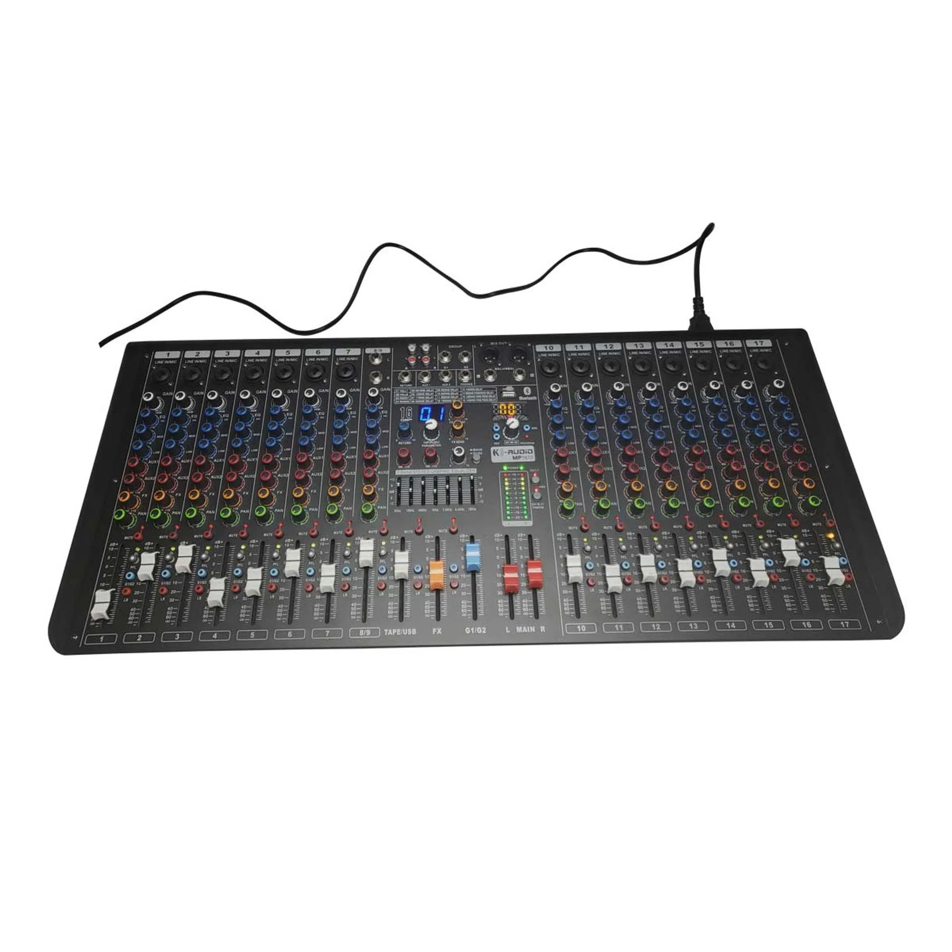 Mixer K-Áudio 16 canais 2 aux MP-1610