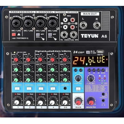 Mixer Teyun de 06 canais A6