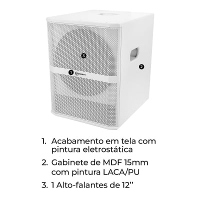 Subwoofer 4OHMS 1LF T1200 - COR: Branca cod.2116