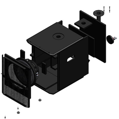 Subwoofer 4OHMS 1LF T1200 - COR: Preta cod.2045